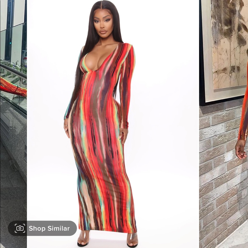💝8 for $38💝 multi color longsleve dress